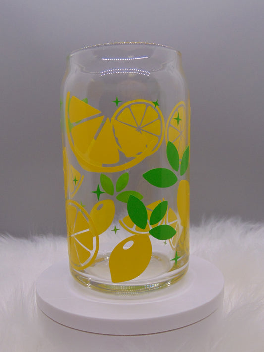 Lemons, Libbey Glass Cup 16oz