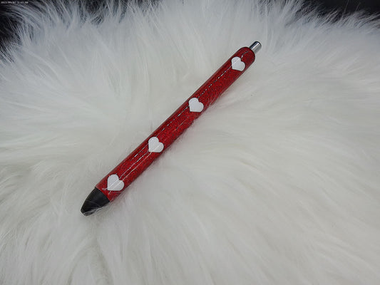 Red and White Valentine Pen